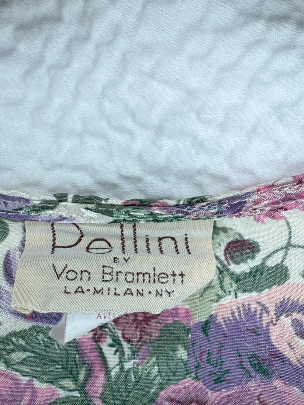 PRICE FIRM Vintage Floral Dress 80s Pellini Pastel Elastic Peplum Dress M/L - Picture 7 of 11